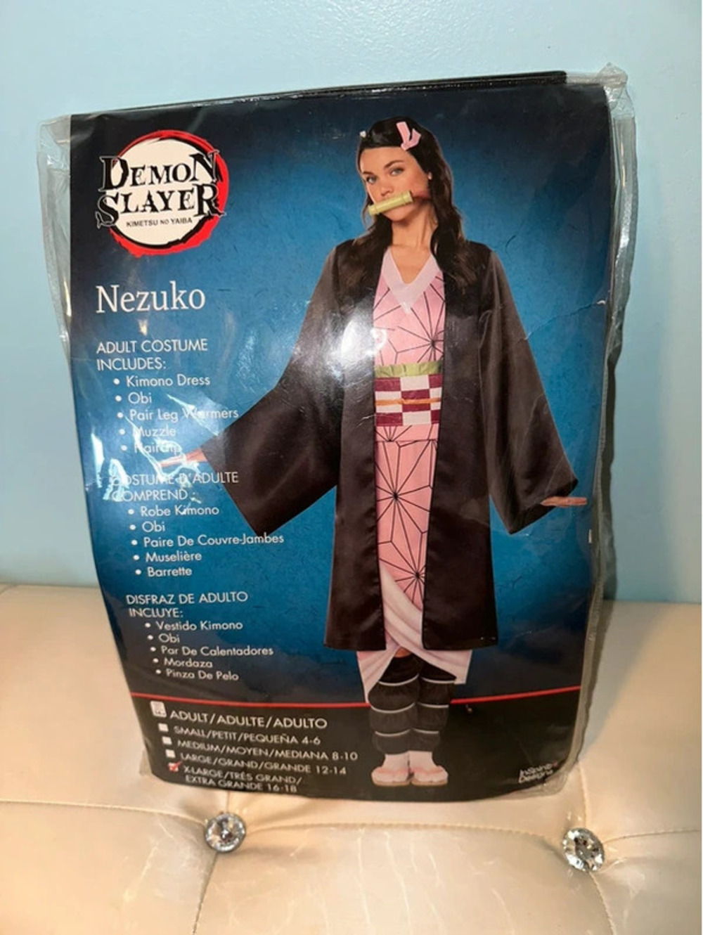 Demon Slayer Nezuko Adult Halloween Cosplay XL Costume NWT